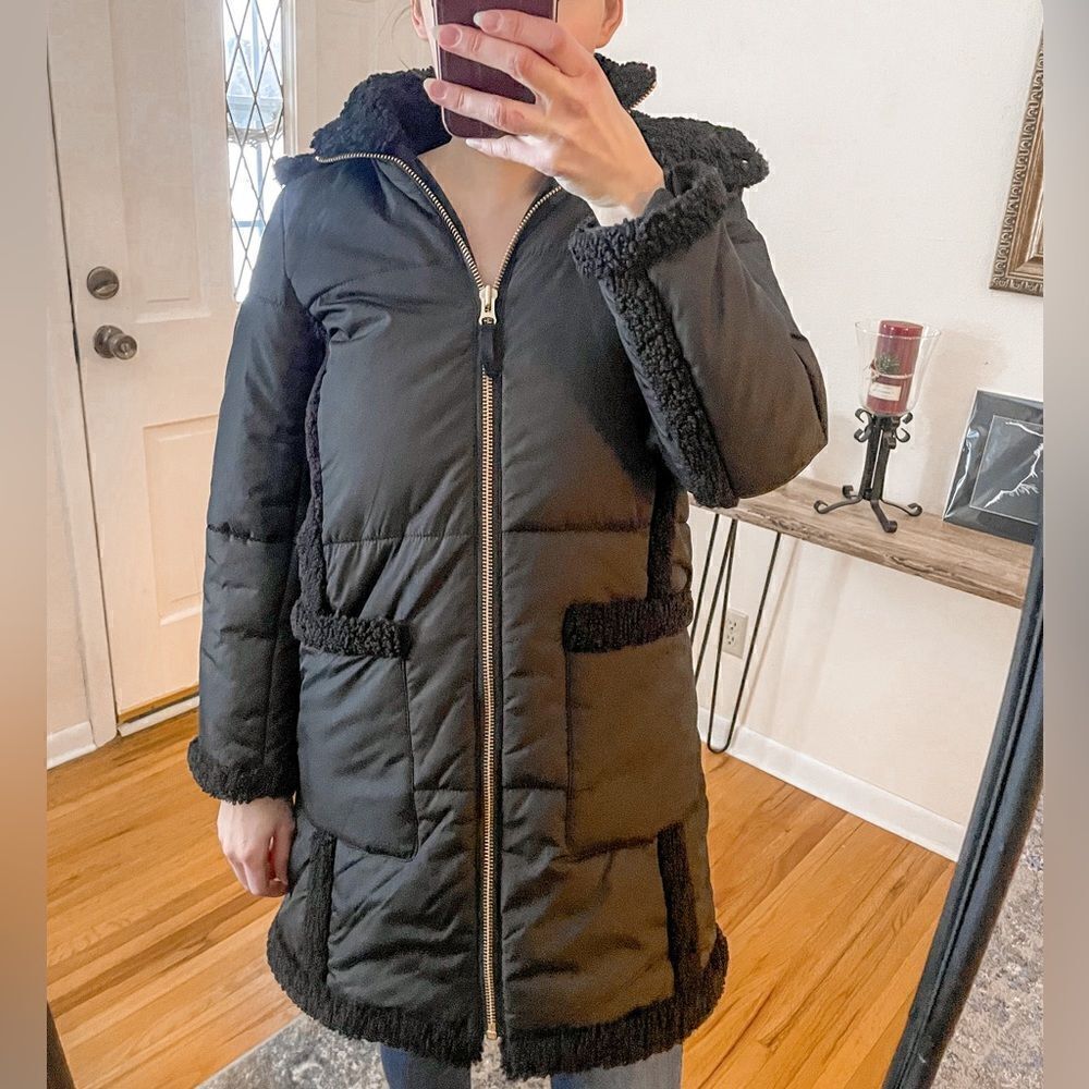 J Crew Snowday Puffer Jacket PrimaLoft Black XS